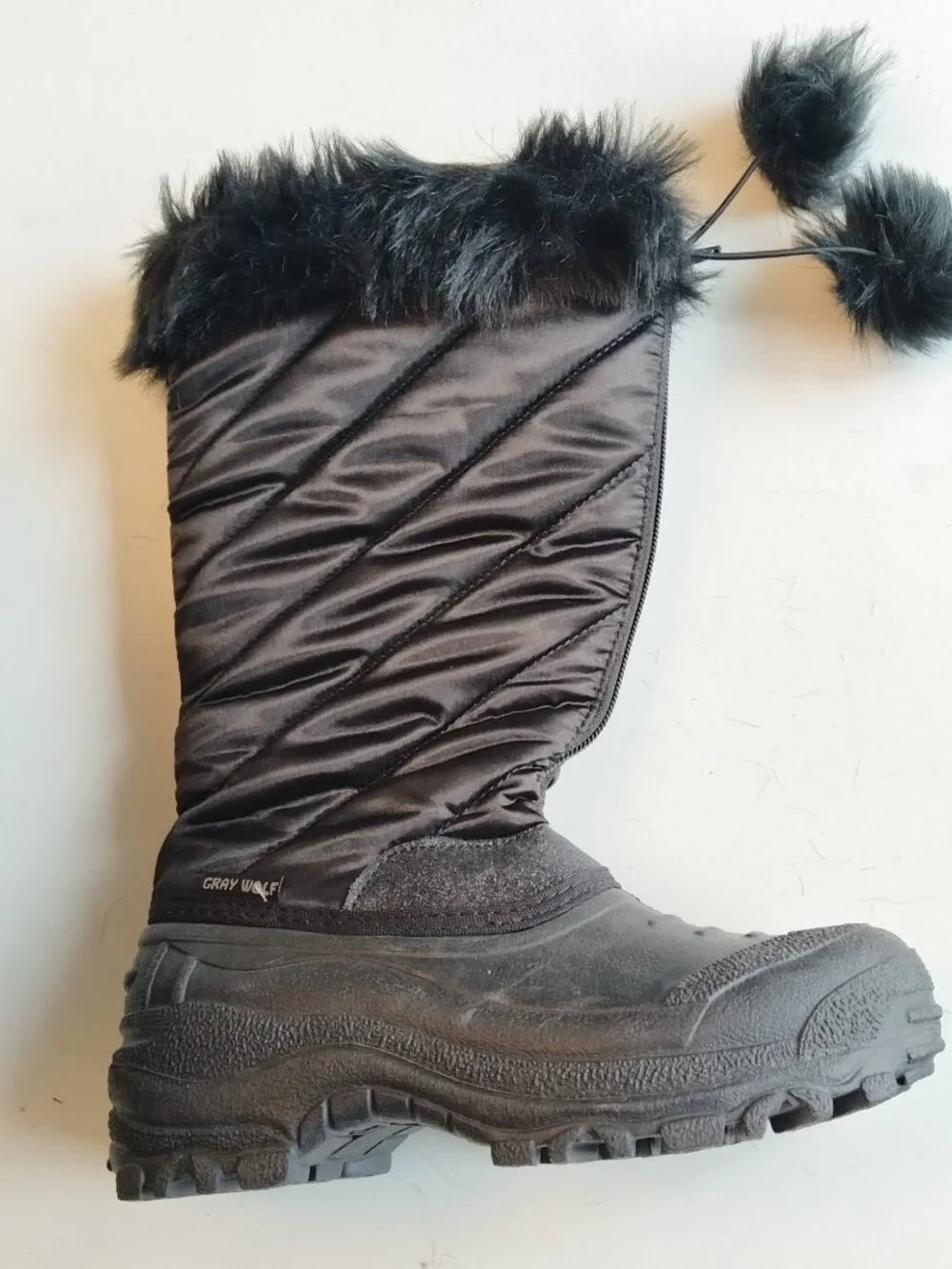 Gray Wolf Women's Winter Boots UK 4 | US 6 Fur Black - Picture 2 of 15